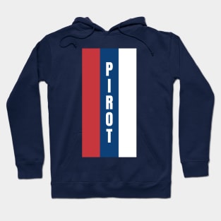 Pirot City in Serbian Flag Colors Vertical Hoodie